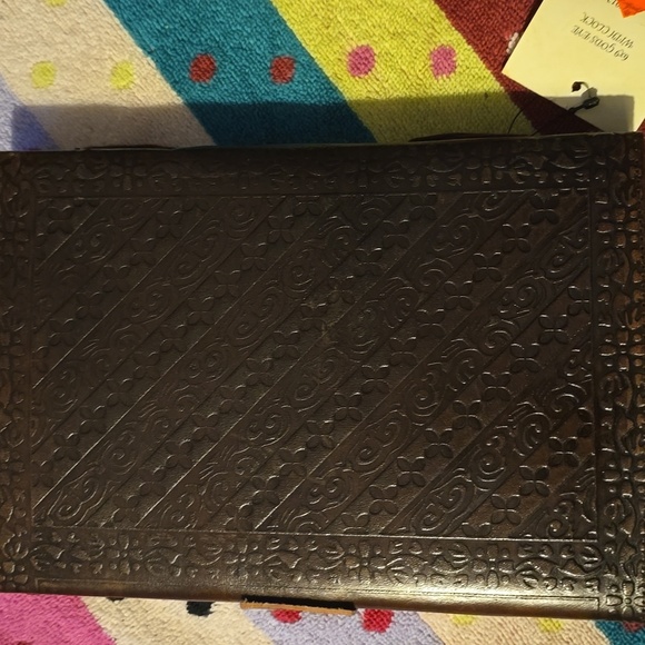 ♥️BUY 2 GET 1 FREE  EARTHBOUND Handmade Leather Journal God's Eye ~ 6" x 9" - Picture 3 of 9